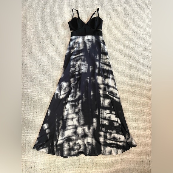 BCBG Maxazria Viviane Cutout Tie Dye Formal Maxi Dress Size 0 - Picture 13 of 16